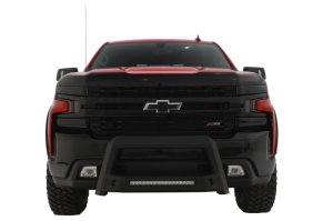 Chevrolet Silverado 1500 Bull Bar - Front - LUND - Revolution Bull Bar with LED Light - Light Textured Matte Black/Powder Coat Finish - `19-`22