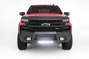 GMC Sierra 1500 Bull Bar - Front - LUND - Revolution Bull Bar with LED Light - Light Textured Matte Black/Powder Coat Finish - `19-`22