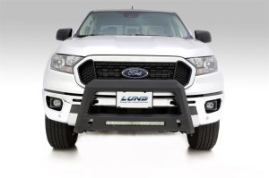 Ford Ranger Bull Bar - Front - LUND - Revolution with LED Light Bar - Light Textured Matte Black - 2019