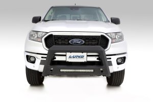 Ford Ranger Bull Bar - Front - LUND - Revolution with LED Light Bar - Light Textured Matte Black - 2019