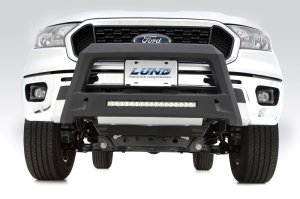 Ford Ranger Bull Bar - Front - LUND - Revolution with LED Light Bar - Light Textured Matte Black - 2019