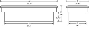Chevrolet S10 Tool Box - LUND - Ultima Single Lid Crossover - Brite - `82-`05 Chevrolet S10 Tool Box - LUND - Ultima Single Lid Crossover - Brite - `82-`05
