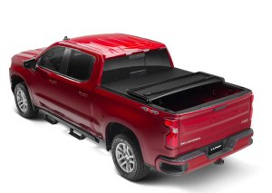 Chevrolet Silverado 1500 Tonneau Cover - LUND - Genesis Tri-Fold, Textured Vinyl - Black - `19-`23