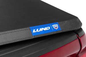 Chevrolet Silverado 1500 Tonneau Cover - LUND - Genesis Tri-Fold, Textured Vinyl - Black - `19-`23