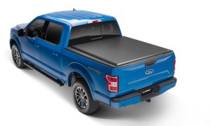 Ford F450 Super Duty Hard Fold Tonneau Cover - LUND - Genesis Roll Up - Black - `99-`07