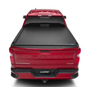 Chevrolet Silverado 1500 Roll Up Tonneau Cover - LUND - Genesis Roll Up Textured Vinyl - Black - `07-`17