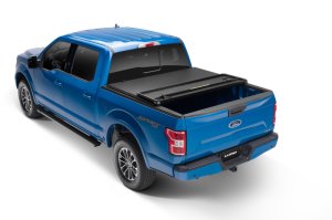 Ford F-250 Super Duty Tonneau Cover - LUND - Hard Fold - Black - `99-`17