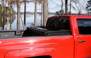 Ford F-150 Tonneau Cover - LUND - Hard Fold - Black - `15-`18