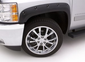 Chevrolet Silverado 1500 Fender Flares - Front + Rear - LUND - RX-Rivet Style, Elite Series - Textured Black - `07-`13