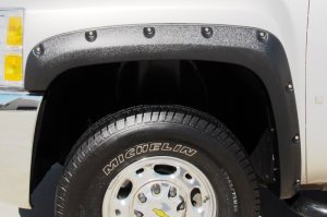 Chevrolet Silverado 1500 Fender Flares - Front + Rear - LUND - RX-Rivet Style, Elite Series - Textured Black - `07-`13