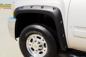 Chevrolet Silverado 1500 Fender Flares - Front + Rear - LUND - RX-Rivet Style, Elite Series - Textured Black - `07-`13
