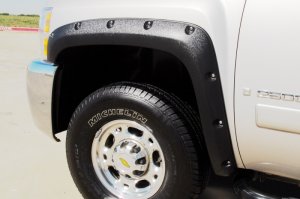Chevrolet Silverado 1500 Fender Flares - Front + Rear - LUND - RX-Rivet Style, Elite Series - Textured Black - `07-`13