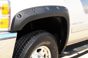 Chevrolet Silverado 1500 Fender Flares - Front + Rear - LUND - RX-Rivet Style, Elite Series - Textured Black - `07-`13