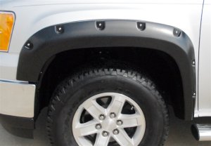 GMC Sierra 1500 Fender Flares - Front + Rear - LUND - RX-Rivet Style Smooth - Black - `07-`13