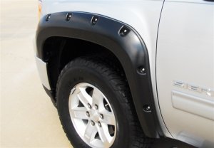 GMC Sierra 1500 Fender Flares - Front + Rear - LUND - RX-Rivet Style Smooth - Black - `07-`13