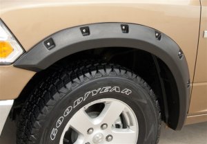 Dodge Ram 1500 Fender Flares - Front + Rear - LUND - RX-Rivet Style Textured Elite Series - Black - `09-`17