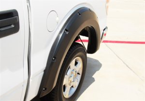 Ford F-150 Fender Flares - Front + Rear - LUND - RX-Rivet Style Smooth Elite Series - Black - `09-`14