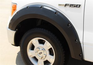 Ford F-150 Fender Flares - Front + Rear - LUND - RX-Rivet Style Smooth Elite Series - Black - `09-`14