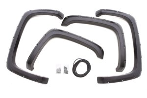 Toyota Tundra Fender Flares - Front + Rear - LUND - RX-Rivet Style Smooth Elite Series - Black - `14-`17