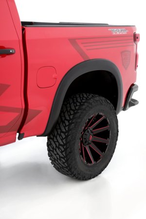 Chevrolet Silverado 1500 Fender Flares - Rear - LUND - SX-Sport Smooth Elite Series - Black - `19-`21 Chevrolet Silverado 1500 Fender Flares - Rear - LUND - SX-Sport Smooth Elite Series - Black - `19-`21