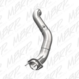 Ford Cab and Chassis Performance Exhaust - MBRP - Turbo Down Pipe Stack, T409 Aluminized, Armor Plus Smokers™ - Polished - `11-`14