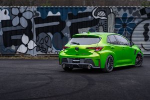 Toyota Corolla GR Performance Exhaust - Dual Rear - MBRP - Cat Back, Armor Pro, T304 Stainless Steel, Carbon Fiber Tips - 2023+