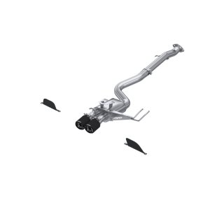 Toyota Corolla Performance Exhaust - Rear - MBRP - Cat Back, Dual Center Exit, T304 Stainless Steel, Carbon Fiber Tips - 2023+