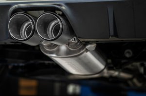 Toyota Corolla Performance Exhaust - Rear - MBRP - Cat Back, Dual Center Exit, T304 Stainless Steel, Carbon Fiber Tips - 2023+