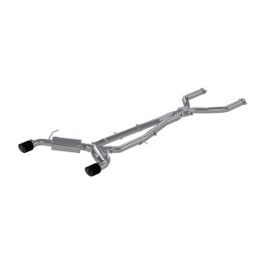 Infiniti Q50 Performance Exhaust - MBRP - Cat Back, Dual Rear Exit, Armor Pro, T304 Stainless Steel - Carbon Fiber - `16-`19