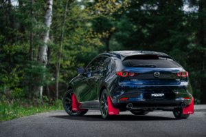Mazda 3 Performance Exhaust - Dual Rear Exit - MBRP - Armor Pro Axle Back with Carbon Fiber Tips - Black - `19-`23
