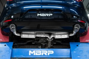 Mazda 3 Performance Exhaust - Dual Rear Exit - MBRP - Armor Pro Axle Back with Carbon Fiber Tips - Black - `19-`23