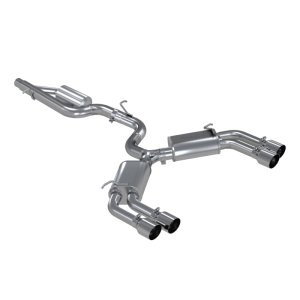 Audi S3 Performance Exhaust - Rear - MBRP - Cat Back, Quad Split Rear Exit, Armor Pro T304 Stainless Steel - `15-`18