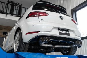 Volkswagen Golf R Performance Exhaust - Rear - MBRP - Armor Pro Cat Back + Carbon Fiber Tips - `15-`19