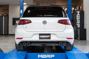 Volkswagen Golf R Performance Exhaust - Rear - MBRP - Armor Pro Cat Back + Carbon Fiber Tips - `15-`19