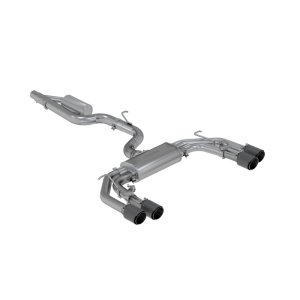 Audi S3 Performance Exhaust - MBRP - Armor Pro Cat Back, Quad Split Rear Exit, Carbon Fiber Tips, Active Exhaust - `15-`20