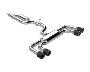 Volkswagen Golf R Performance Exhaust - Quad Rear Exit - MBRP - Cat Back, T304 Stainless Steel, Carbon Fiber Tip, Armor Pro Series, Active Exhaust - 2022+