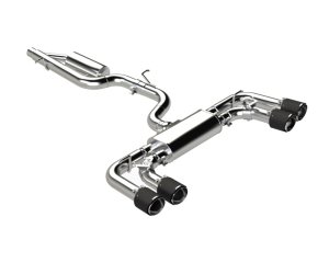 Volkswagen Golf R Performance Exhaust - Quad Rear Exit - MBRP - Cat Back, T304 Stainless Steel, Carbon Fiber Tip, Armor Pro Series, Active Exhaust - 2022+