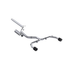 Volkswagen Golf GTI Performance Exhaust - Rear - MBRP - Cat Back, Dual Split Rear, T304 Stainless Steel, Carbon Fiber Tips - 2022+