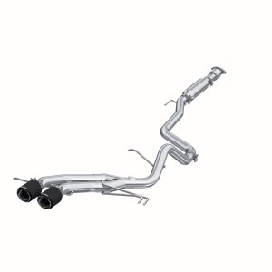 Hyundai Veloster Performance Exhaust - Rear - MBRP - Armor Plus Dual Exit T409 with Carbon Fiber Tips - Carbon Fiber - `13-`18