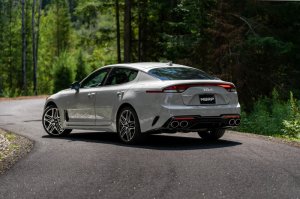 Kia Stinger Performance Exhaust - Rear - MBRP - Armor Pro Cat Back Dual Split Rear Quad Outlet - 2022+