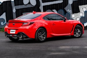 Subaru BRZ Performance Exhaust - Dual Split Rear - MBRP - Cat Back, 3in Tubing, T304 Stainless Steel, Burnt End Tips - `13-`16