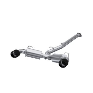 Subaru BRZ Performance Exhaust - Rear - MBRP - Dual Split Rear Cat Back, T304 Stainless Steel, Carbon Fiber Tips - `13-`16