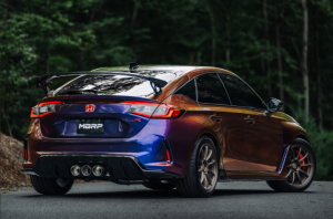 Honda Civic Type R Performance Exhaust - Rear - MBRP - Cat Back, Triple Center Outlet, Carbon Fiber Tips - `23-`24