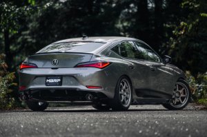 Honda Civic SI Performance Exhaust - Rear - MBRP - Cat Back, Armor Pro, T304 Stainless Steel, Burnt End Tips - `22-`24