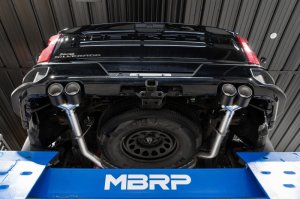 Chevrolet Silverado 1500 Performance Exhaust - Rear - MBRP - Cat Back, Quad Carbon Fiber Tips, Armor Pro - `19-`21