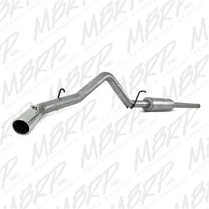 GMC 1500 Performance Exhaust - Single Side Exit - MBRP - Cat Back, Armor Lite, Aluminized Steel - 2009