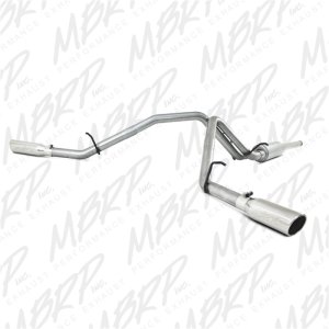 Chevrolet 1500 Performance Exhaust - MBRP - Cat Back Dual Split Side, Armor Lite Series - 2009