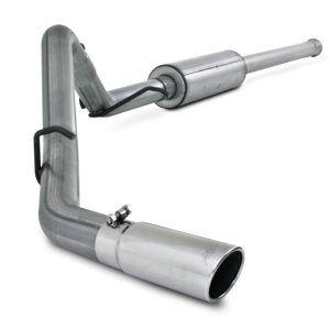 Chevrolet Silverado 1500 Performance Exhaust - Single Side Exit - MBRP - Cat Back, Armor Lite, 3.5in Aluminized Steel, 4in OD Tip - `11-`13