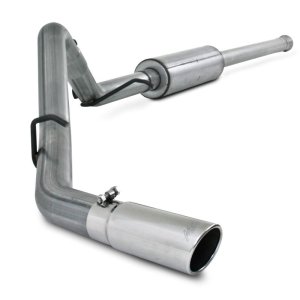 GMC Sierra 1500 Performance Exhaust - Single Side Exit - MBRP - Cat Back, Armor Lite, 3.5in Aluminized Steel, 4in OD Tip - `11-`13