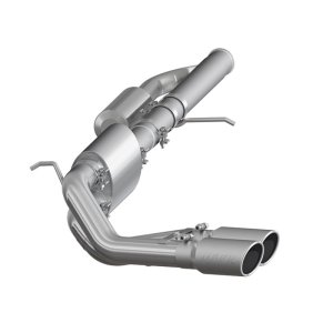 GMC Sierra 1500 Performance Exhaust - Pre-Axle Dual Side Exit - MBRP - Armor Lite - Cat Back, 3in., Aluminized Steel - 2019